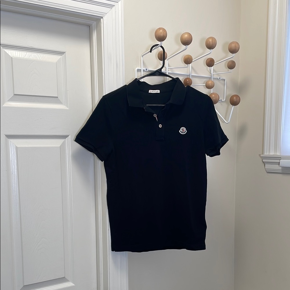 Moncler - Classic Short Sleeve Polo Shirt Top - Black - Small